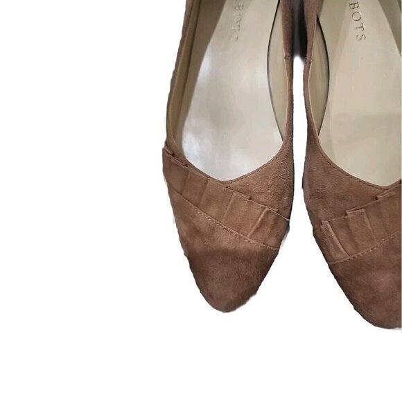Talbots Leather Suede Edison Flat Shoes Pointed Toe Brown Women's 6.5 - Picture 3 of 10